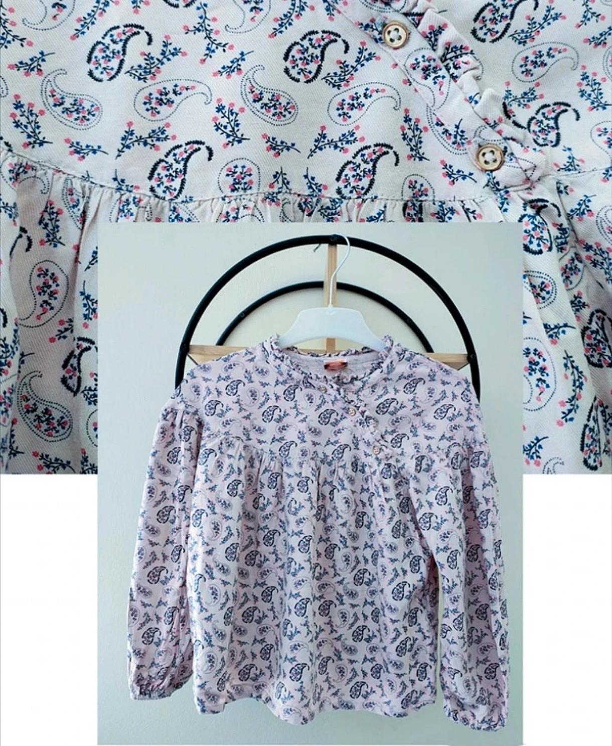 8 ans blouse tape a l'oeil